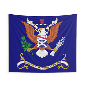 Indoor Wall Tapestries - 18th Infantry Regiment - TIL the LAST ROUND - Regimental Colors Tapestry