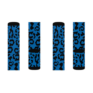 Sublimation Socks - Leopard Camouflage - Blue-Black