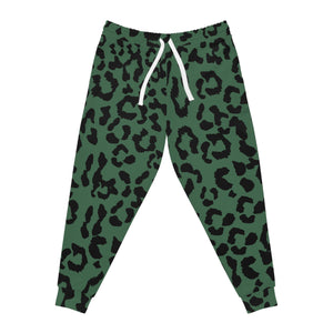 Athletic Joggers (AOP) - Leopard Camouflage - Green-Black