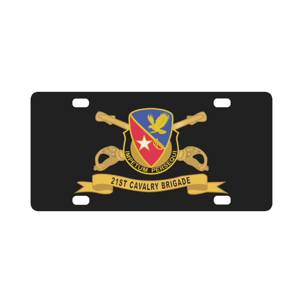 21st Cavalry Brigade - DUI w Br - Ribbon X 300 Classic License Plate