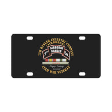 Load image into Gallery viewer, 7th Ranger Infantry Company - Airborne - COld War SVC Ribbons X 300 Classic License Plate
