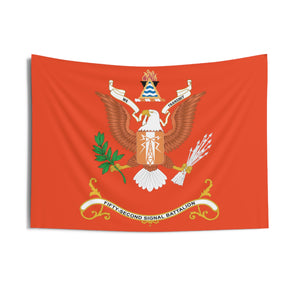 Indoor Wall Tapestries - 52nd Signal Battalion - WE TRANSMIT, Battalion Colors Tapestry