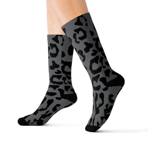 Sublimation Socks - Leopard Camouflage - Battleship Color