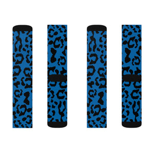 Sublimation Socks - Leopard Camouflage - Blue-Black