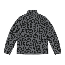 Load image into Gallery viewer, Men&#39;s Puffer Jacket (AOP) - Leopard Camouflage - Battleship Color
