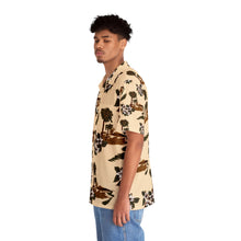 Load image into Gallery viewer, Men&#39;s Hawaiian Shirt (AOP) - Tan - Flowers and Palms
