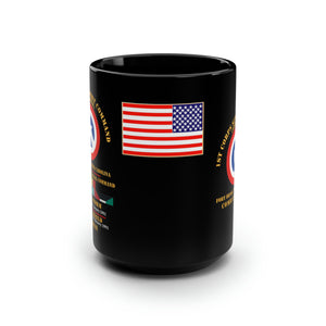 Black Mug 15oz - Combat Veteran - 1st Corps Corps Command (Airborne) - Gulf War - Desert Storm/Desert Shield