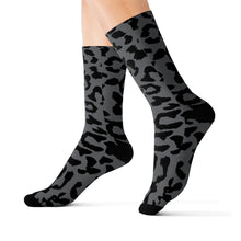 Load image into Gallery viewer, Sublimation Socks - Leopard Camouflage - Battleship Color
