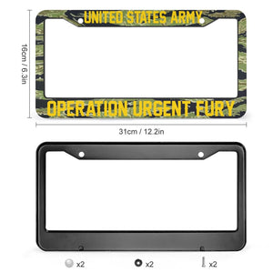 OPERATION URGENT FURY - All Over Print License Plate Frame License Plate Frame Black