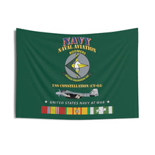 Load image into Gallery viewer, Indoor Wall Tapestries - Navy Attack Squadron 165  - USS Constellation - A6 Intruder - Navy at War w Vietnam Service Ribbons Tapestry
