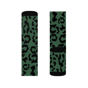 Sublimation Socks - Leopard Camouflage - Green-Black