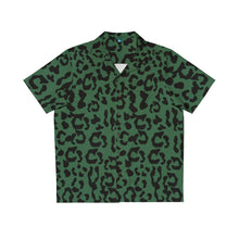 Load image into Gallery viewer, Men&#39;s Hawaiian Shirt (AOP) - Leopard Camouflage - Green-Black
