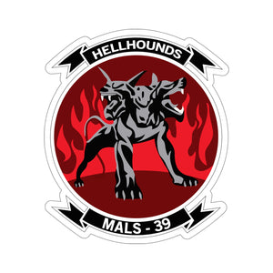 Kiss-Cut Stickers - USMC - Marine Aviation Logistics Squadron 39 - MALS 39 - Hellhounds - wo txt