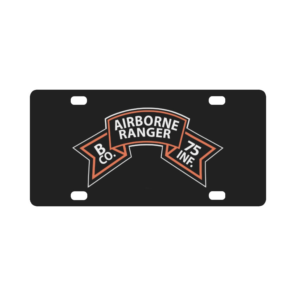 SSI - B Co 75th Infantry (Ranger) Scroll X 300 Classic License Plate