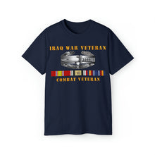 Load image into Gallery viewer, Unisex Ultra Cotton Tee - Army - Iraq War Veteran - Combat Action Badge w CAB IRAQ  SVC
