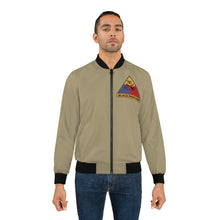 Load image into Gallery viewer, Men&#39;s Bomber Jacket (AOP) - 761st Tank Battalion &quot;Black Panthers&quot; (Come Out Fighting)
