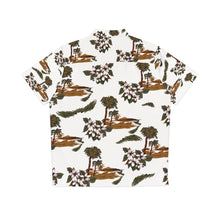 Load image into Gallery viewer, Men&#39;s Hawaiian Shirt (AOP) - White - Flowers and Palms
