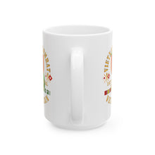 Load image into Gallery viewer, White Mug 15oz - Vietnam Veteran - 1st Signal Brigade - Combat Veteran with Vietnam Service Ribbons - Spec
