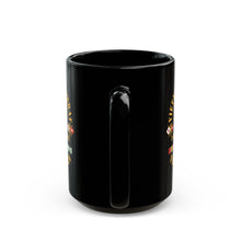 Load image into Gallery viewer, Black Mug 15oz - Vietnam Veteran - 1st Signal Brigade - Combat Veteran with Vietnam Service Ribbons - Spec
