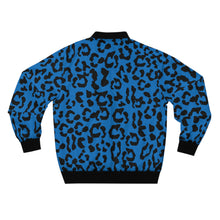 Load image into Gallery viewer, Men&#39;s AOP Bomber Jacket - Leopard Camouflage - Blue-Black
