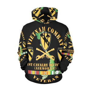 Men's All Over Print Hoodie (USA Size) (Model H13) - Vietnam Combat Veteran w 1st Cav DUI X 300