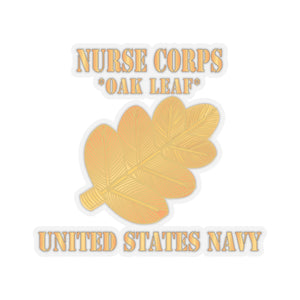 Kiss-Cut Stickers - Navy Nurse Corps Pin Branch w Txt - Oak Leaf X 300