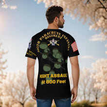 Load image into Gallery viewer, All-Over Print Men&#39;s O-Neck T-Shirt - Army - 505th Parachute Infantry Regiment - H-Minus Night Assault at 800 Feet
