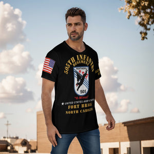 All-Over Print Men's O-Neck T-Shirt - Army - 505th Parachute Infantry Regiment - H-Minus Night Assault at 800 Feet