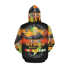 Load image into Gallery viewer, Men&#39;s All Over Print Hoodie (USA Size) (Model H13) - Vietnam Combat Vet - UH-34D Sea Horse w VN SVC
