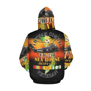 Men's All Over Print Hoodie (USA Size) (Model H13) - Vietnam Combat Vet - UH-34D Sea Horse w VN SVC