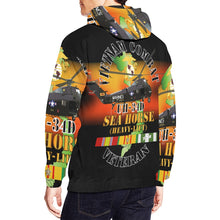 Load image into Gallery viewer, Men&#39;s All Over Print Hoodie (USA Size) (Model H13) - Vietnam Combat Vet - UH-34D Sea Horse w VN SVC
