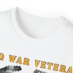 Unisex Ultra Cotton Tee - Army - Iraq War Veteran - Combat Action Badge w CAB IRAQ  SVC