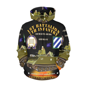 Men's All Over Print Hoodie (USA Size) (Model H13) - 1st Bn 7th Infantry - Aschaffenburg FRG - M113 APC - CottonBalers