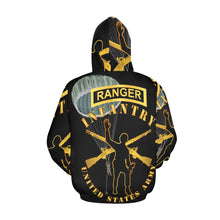 Load image into Gallery viewer, Men&#39;s All Over Print Hoodie (USA Size) (Model H13) - Infantry - Follow Me - Ranger Tab - Paratrooper
