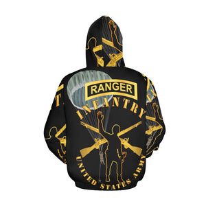 Men's All Over Print Hoodie (USA Size) (Model H13) - Infantry - Follow Me - Ranger Tab - Paratrooper