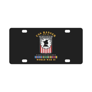 USS Ranger (CV-4) w EUR ARR SVC WWII Classic License Plate