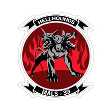 Load image into Gallery viewer, Kiss-Cut Stickers - USMC - Marine Aviation Logistics Squadron 39 - MALS 39 - Hellhounds - wo txt
