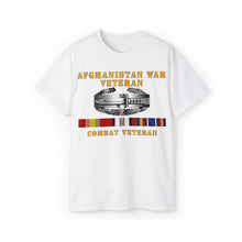 Load image into Gallery viewer, Unisex Ultra Cotton Tee - Army - Afghanistan War Veteran - Combat Action Badge w CAB AFGHAN SVC
