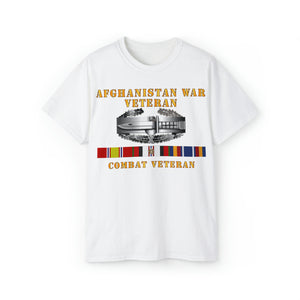 Unisex Ultra Cotton Tee - Army - Afghanistan War Veteran - Combat Action Badge w CAB AFGHAN SVC