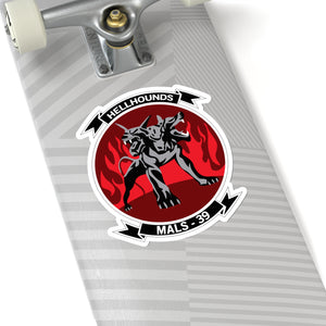 Kiss-Cut Stickers - USMC - Marine Aviation Logistics Squadron 39 - MALS 39 - Hellhounds - wo txt