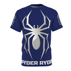 Unisex Cut & Sew Tee (AOP) - Spyder Ryder - Three Wheel Motion - Royal Dark Blue