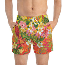 Load image into Gallery viewer, Swim Trunks (AOP) - Fire Panel - Tropical Flowers X 300
