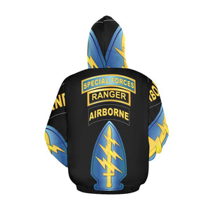 Men's All Over Print Hoodie (USA Size) (Model H13) - SOF - Airborne - SF SSI - SF Tab - Ranger Tab