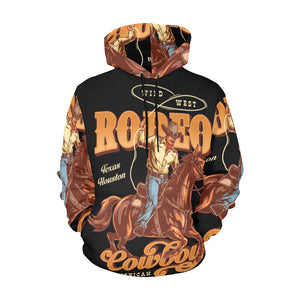 Men's All Over Print Hoodie (USA Size) (Model H13) - Rodeo Cowboy