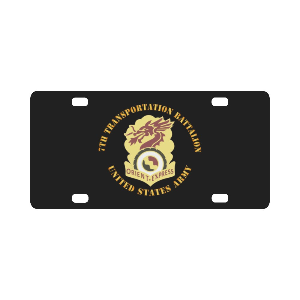 7th Transportation Battalion X 300 Classic License Plate