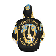 Load image into Gallery viewer, Men&#39;s All Over Print Hoodie (USA Size) (Model H13) - 2nd Battalion, 7th Cavalry - Vietnam Veteran
