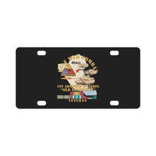 Load image into Gallery viewer, Gulf War Combat Armor Vet w 1st Armored Division X 300 Classic License Plate
