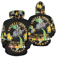 Load image into Gallery viewer, Men&#39;s All Over Print Hoodie (USA Size) (Model H13) - Vietnam Combat Cavalry Veteran w 9th Cav Helicopter
