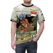 Load image into Gallery viewer, Unisex Cut &amp; Sew Tee (AOP) - 7th Cavalry Regiment in Helicopter Assault Against Viet Cong  - Vietnam War
