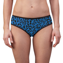 Load image into Gallery viewer, Women&#39;s Briefs - Leopard Camouflage - Blue-Black
